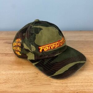 Anti Social Social Club Foreshadow Embroidered Camo Snap Back Baseball Hat Cap